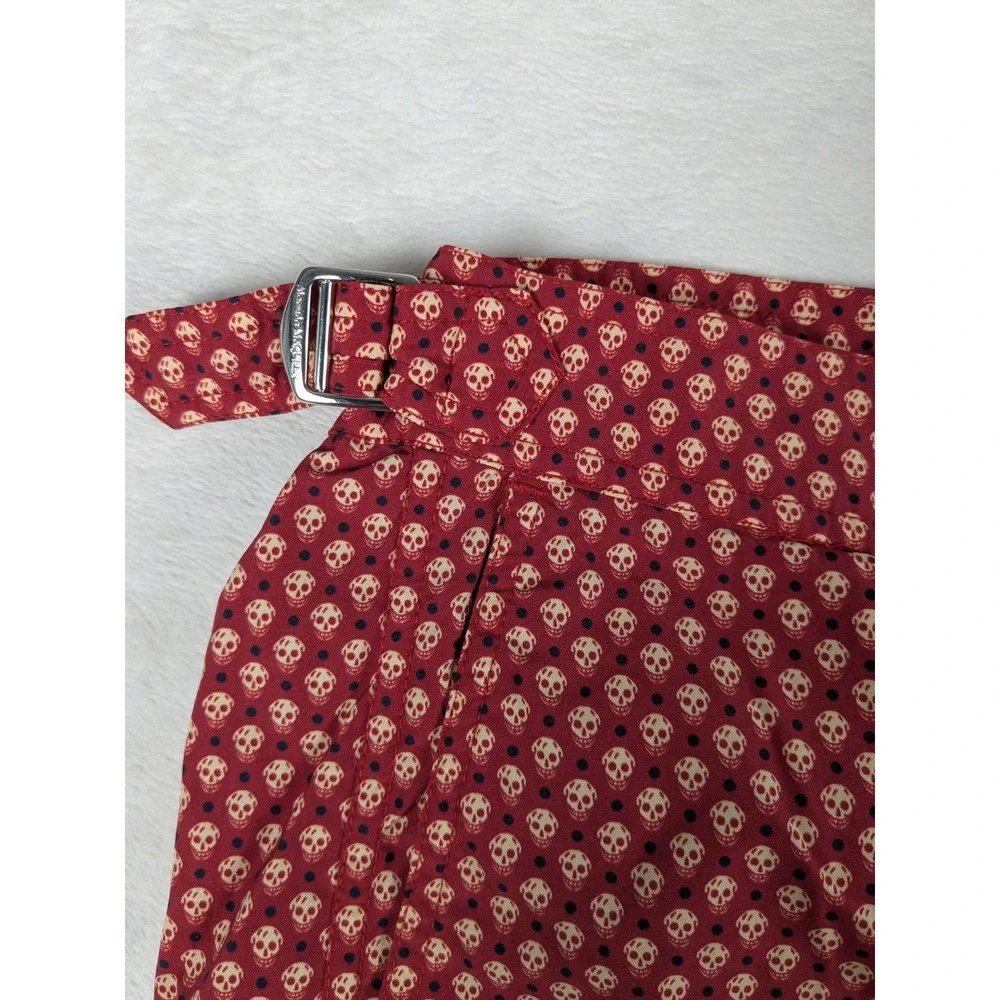 NWOT Alexander McQueen Skull Print‎ Swim Trunks Mens L Red Made in Italy Shorts